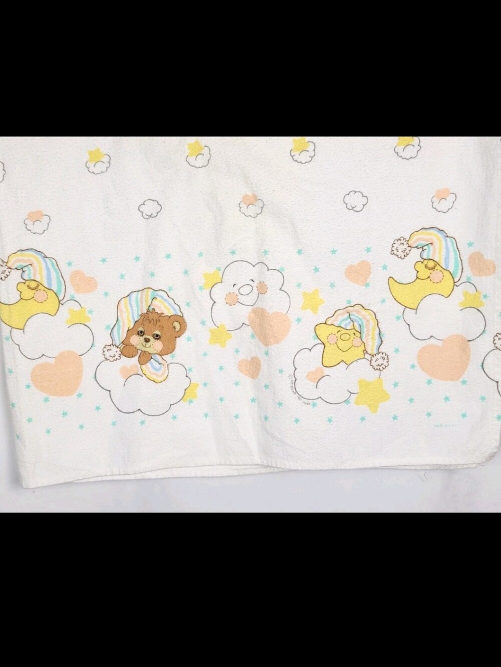 VINTAGE RIEGEL TEDDY BEDDY BEAR BABY SECURITY BLANKET 30 X 40 100% COTTON